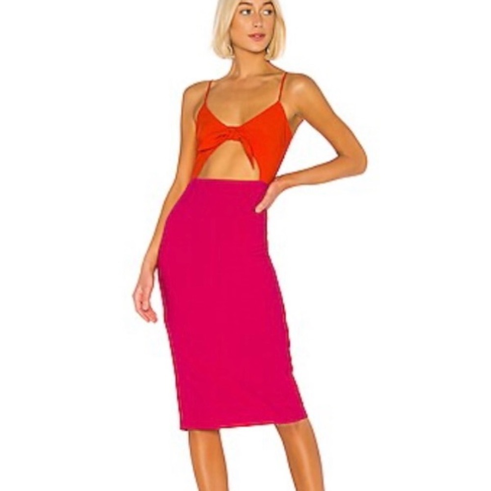Elegant Red and Pink Women's Dress